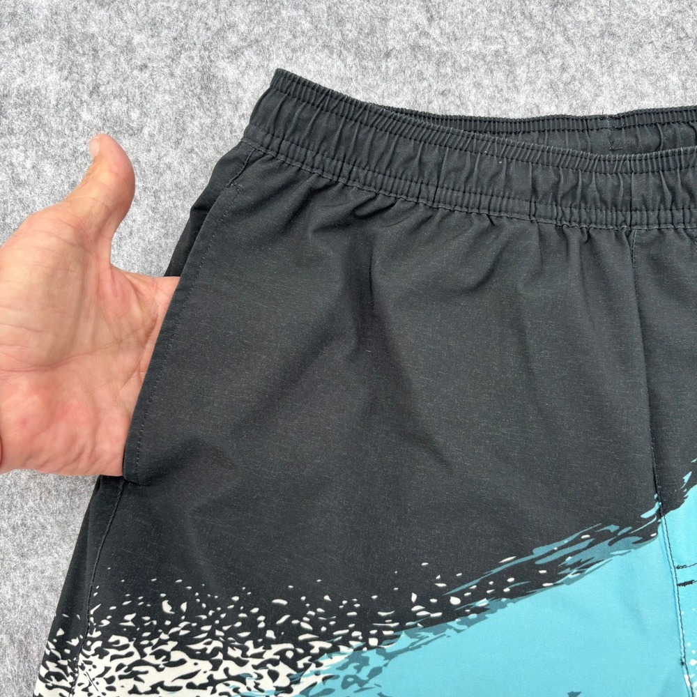 Chubbies Mens Swim Trunks Small 7 Inch Inseam Multicolor Brushstroke Black Teal - Picture 3 of 11